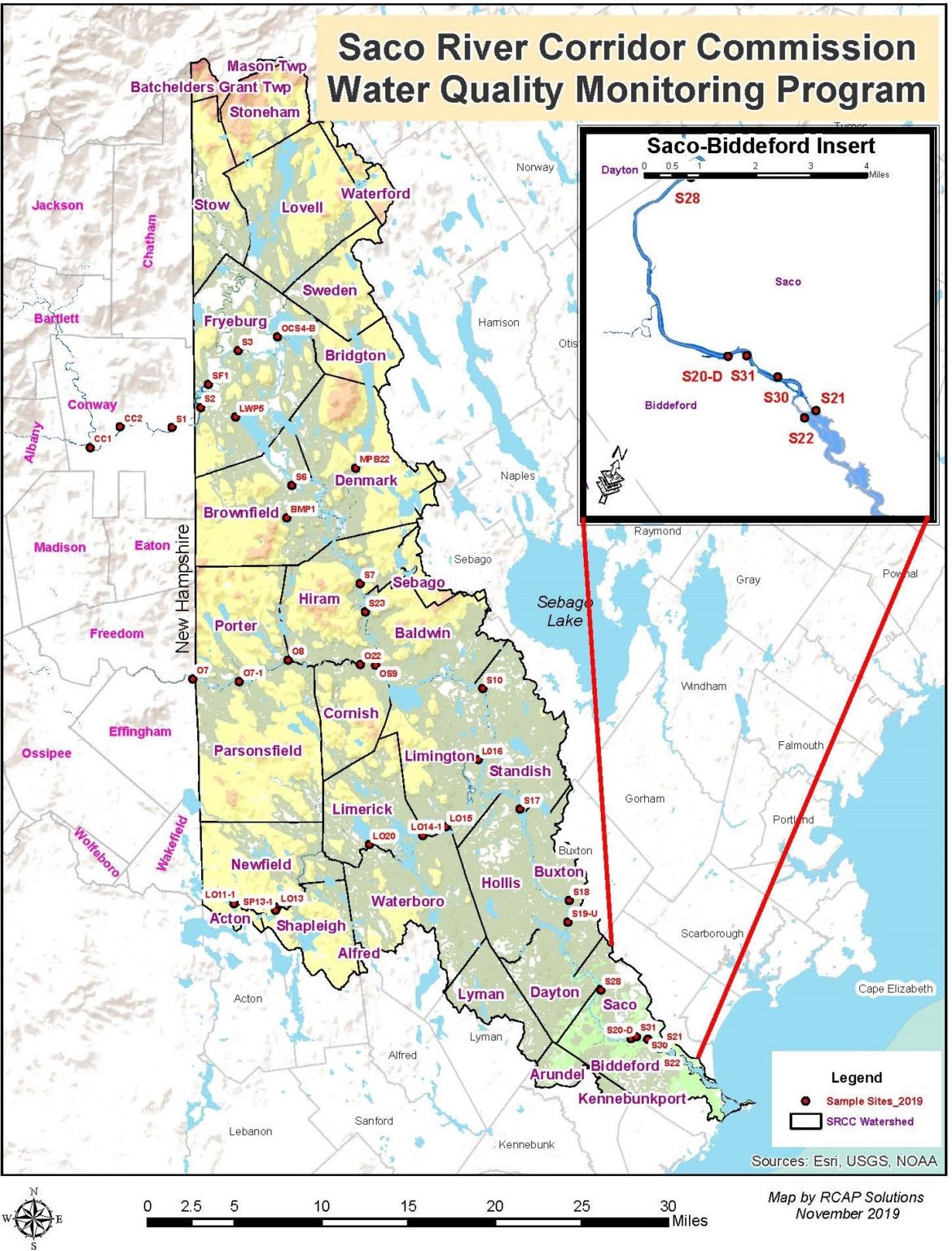 Where We Monitor Saco River Corridor Commission Cornish, ME